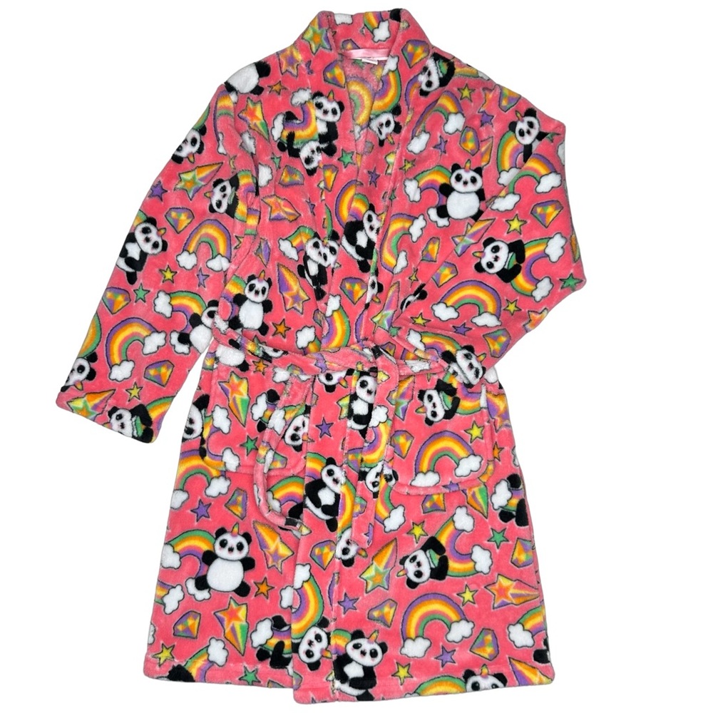 Candy Pink Fleece Panda Robe